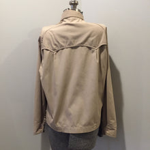Load image into Gallery viewer, Kingspier Vintage - Vintage Thunderbird beige lightweight cotton/ poly blend jacket with zipper closure, slash pockets and nylon. Made in Korea. Size medium.

