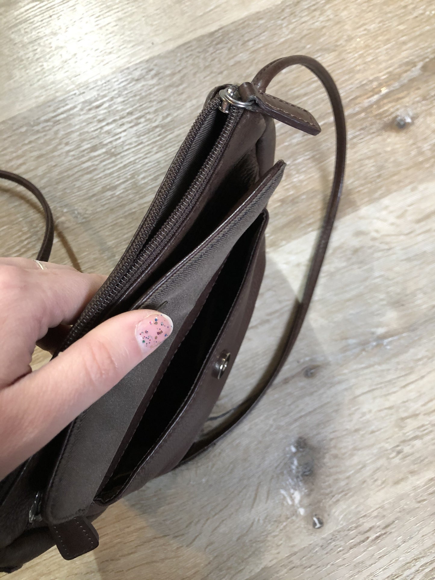 Fossil Brown Leather Crossbody Bag SOLD