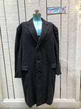 Load image into Gallery viewer, Kingspier Vintage - Vintage 1960s charcoal grey wool overcoat with button closures and flap pockets.
