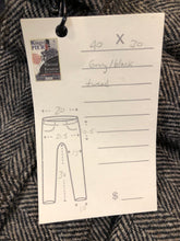 Load image into Gallery viewer, Kingspier Vintage - Vintage deadstock JP Hamill and Sons heavy wool blend pants in grey herringbone pattern with zip fly, and front and back pockets. Made in Canada. 
