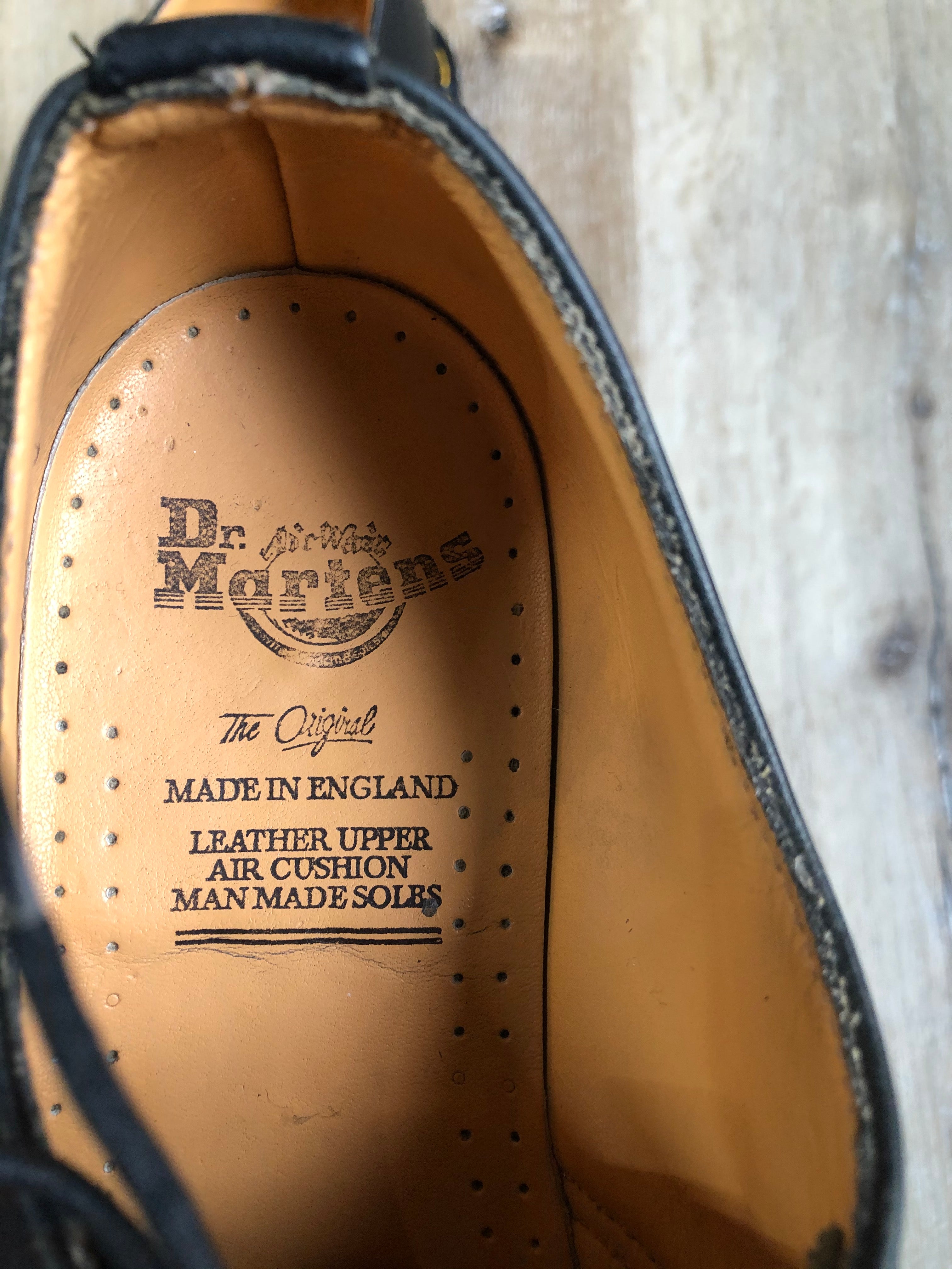 Vintage Doc Martens Originals 1461 Black Smooth Leather