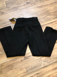 Kingspier Vintage - Vintage 1960’s Codet heavy weight wool pants in charcoal colour with zip fly and front and back pockets.

Made in Canada.