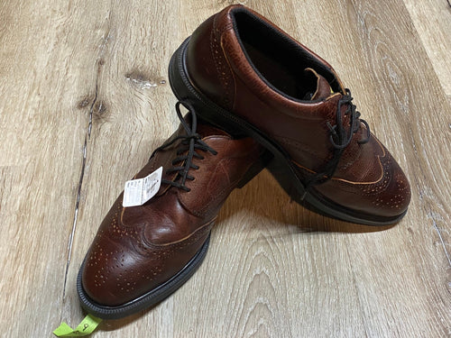 Kingspier Vintage - Brown Full Brogue Wingtip Derbies by J.B. Goodhue Star Brand Workwear - Sizes: 9M 11W 42EURO, Made in China, CSA Protective Footwear Grade 1, Oil Resistant Rubber Soles with Shock Absorber System</p>