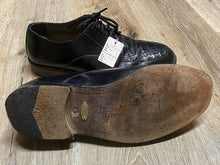 Load image into Gallery viewer, Kingspier Vintage - Black Leather Derbies with Caiman Alligator Vamps by Florsheim Imperial - Sizes: 9.5M 11.5W 42-43EURO, Made in Brazil, Leather Uppers and Soles, Full Leather Linings, Partial Rubber Heels
