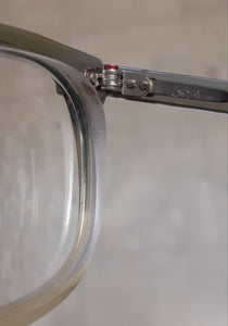 Rare 60's vintage American Optical translucent faded grey keyhole bridge eyeglasses, SOLD