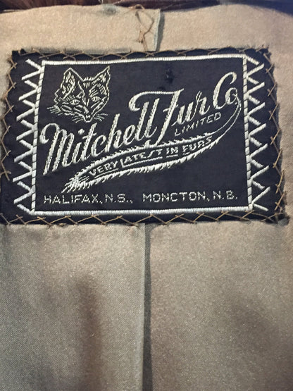 Kingspier Vintage - Stunning 1960s mink opera jacket made by the "Mitchell Fur Co." in the Halifax/Moncton area. Jacket is in excellent shape(the armpit lining has been mended). Closes via fur buttons.