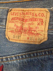 Kingspier Vintage - Levi's 501 - 33"x32" red tab