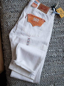 Kingspier Vintage - Levi's 501 - 33"x32" White - NWT with red tab