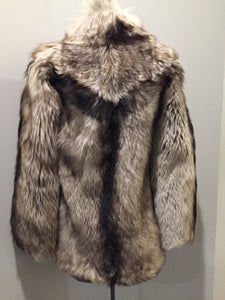 Kingspier Vintage - Unique fur coat c. 1980s, made in Hong Kong. Adult size small