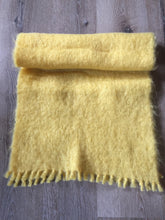 Load image into Gallery viewer, Kingspier Vintage - Vintage &quot;St. Michael&quot; knitwear yellow mohair/wool shawl. Made in Great Britain.
