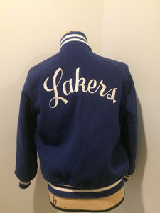 Vintage 1950’s Butwin Blue/White Wool Varsity Jacket “Dartmouth Lakers” (size 34). Made in Canada