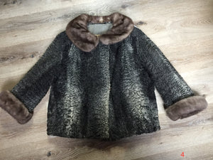 Vintage "Rideau Furs" Persian Lamb Fur Coat Made In Nova Scotia, Canada