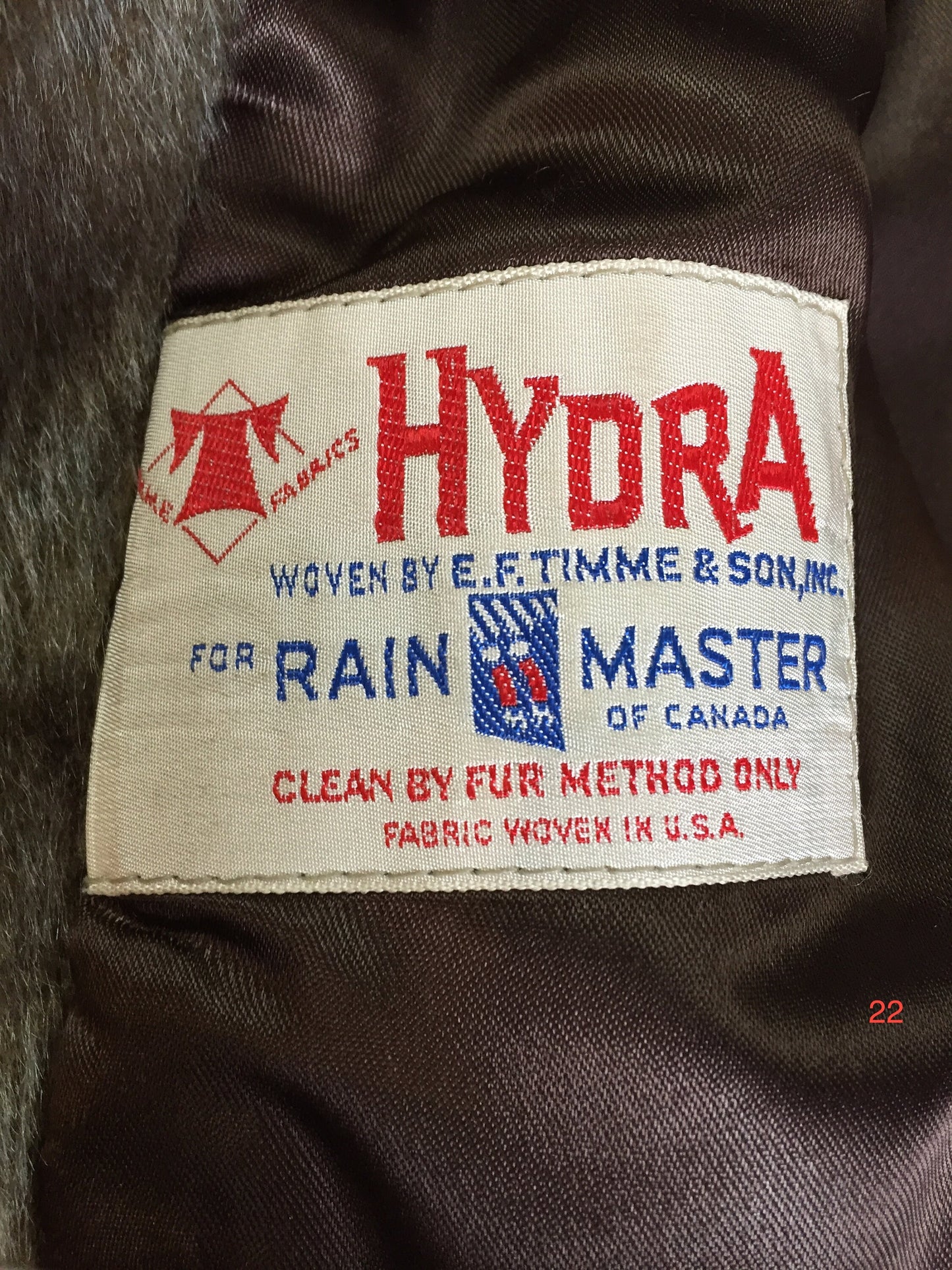 Vintage RainMaster by Lydia Sperlich Synthetic Fur Coat, Made in Canada