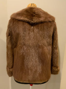 Vintage 1960s Brown Fur Coat