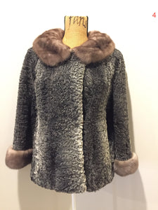 Vintage "Rideau Furs" Persian Lamb Fur Coat Made In Nova Scotia, Canada
