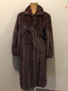 Vintage Dark Brown Mink Coat, "Bouchard Fourrures" Made in New Brunswick, Canada