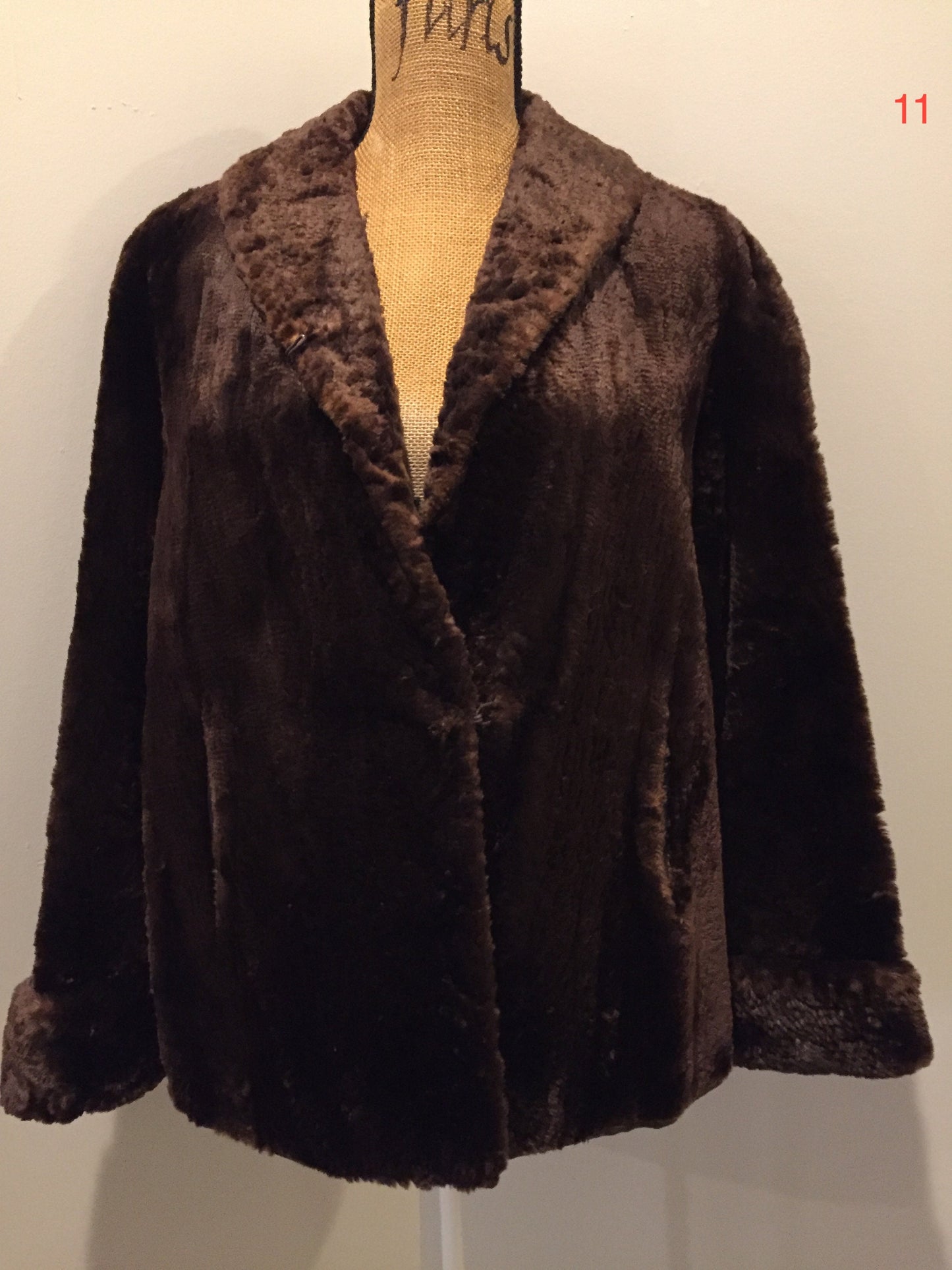 Vintage "Emery's Exclusive Furs" Dark Brown Fur Coat, Made in Montreal, Canada