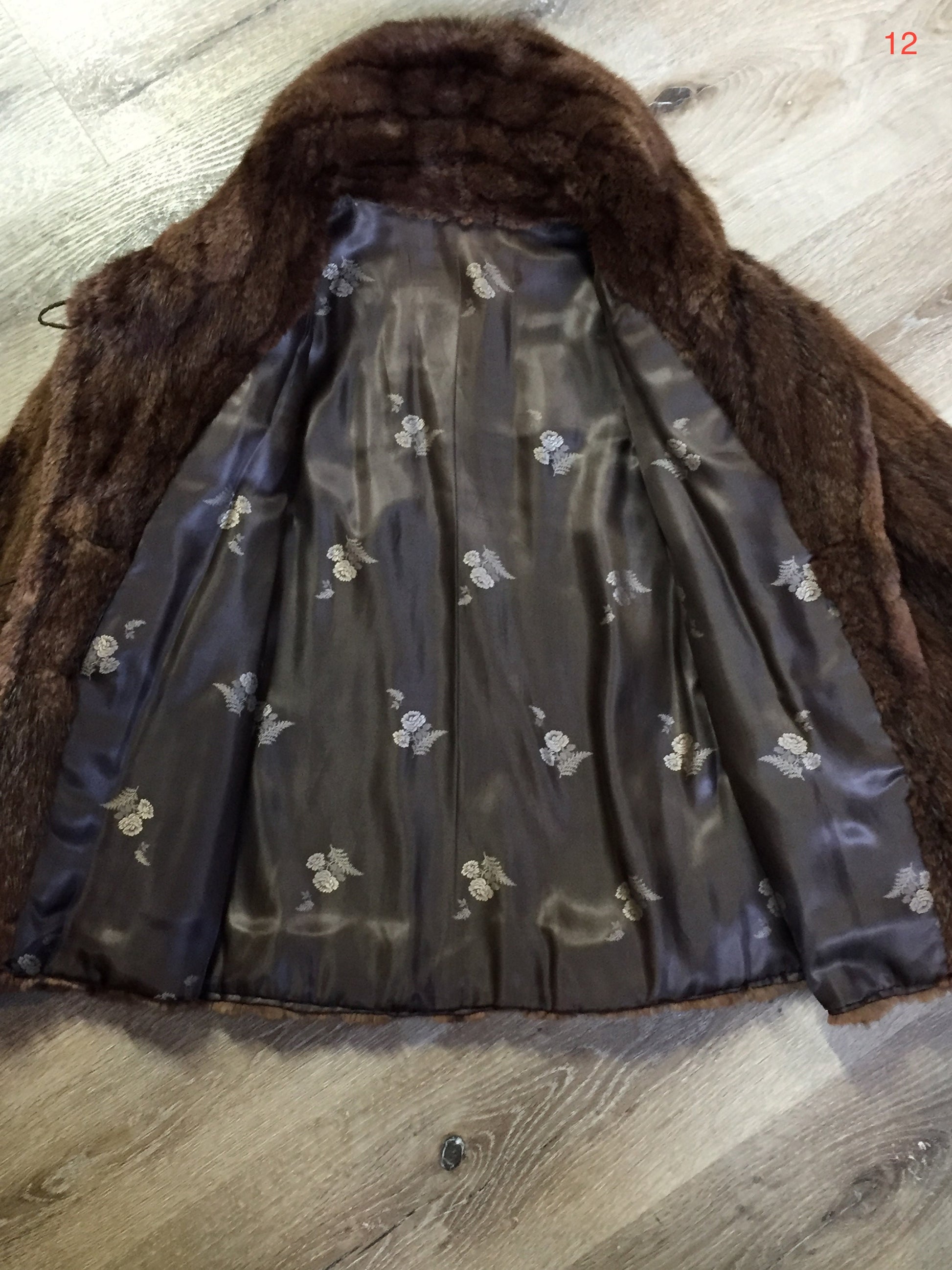 Vintage 1960's Brown Stripped Mink Opera Jacket, Made in Canada