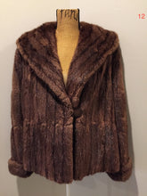 Load image into Gallery viewer, Vintage 1960&#39;s Brown Stripped Mink Opera Jacket, Made in Canada
